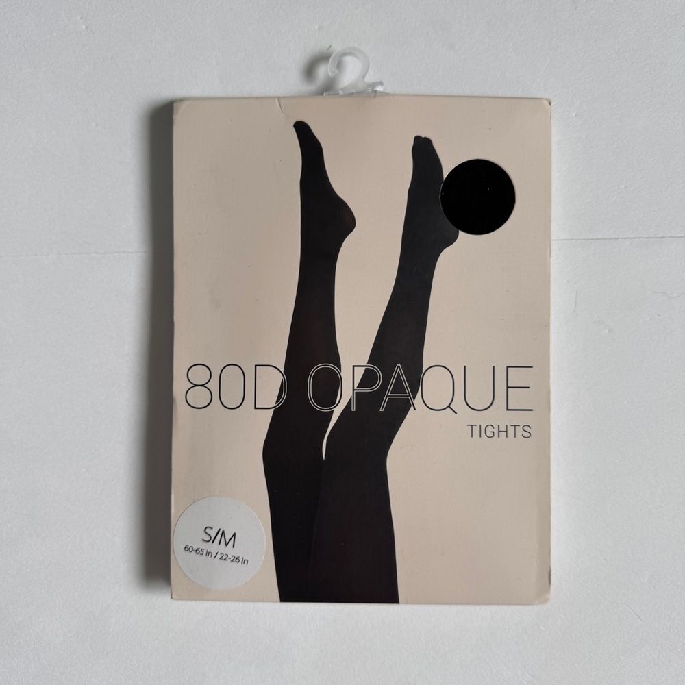 Forever 21 Black 80D Opaque Tights Size Small/Medium NWT